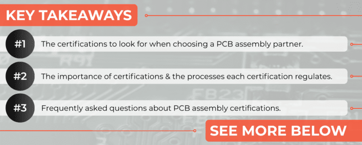 What Certifications Should a PCBA Manufacturer Have? Key Takeaways