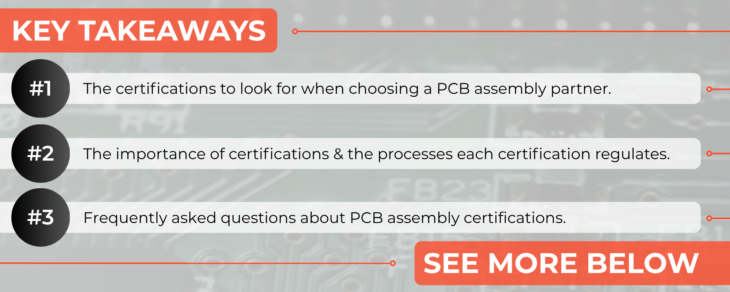 What Certifications Should a PCBA Manufacturer Have? Key Takeaways