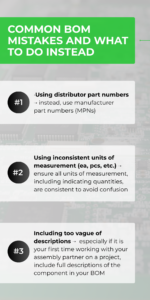 Common BOM mistakes and what to do instead