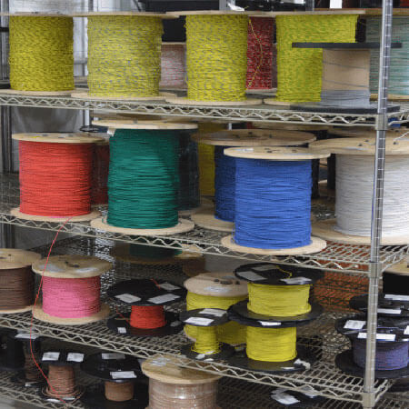 spools of wire and cables